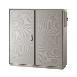 Armadio in vetroresina IP44 Serie GRAFI 12 con cassonetto portacontatore per contatori elettronici monofase e trifase fino a 30Kw