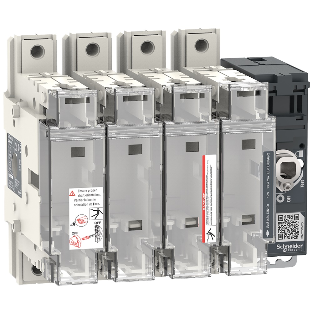 Interruttore-sezionatore fusibili 4 poli 160A FuPact GSD160 per impianti industriali e infrastrutture