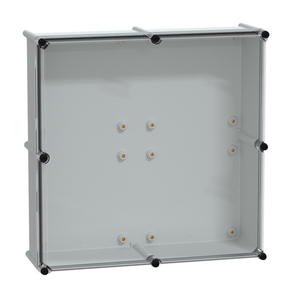 Cassetta PLS, retro in poliestere, coperchio trasparente per PC IP65 54x54x18cm