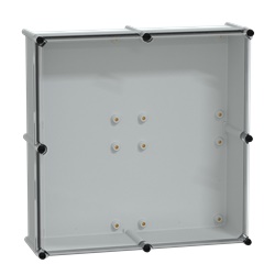 Cassetta PLS, retro in poliestere, coperchio trasparente per PC IP65 54x54x18cm