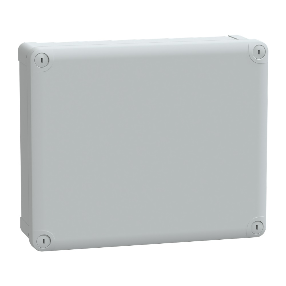 Cassetta a parete ABS 291x241x87 mm con coperchio opaco IP66 IK07 grigio RAL 7035 isolamento classe II certificata