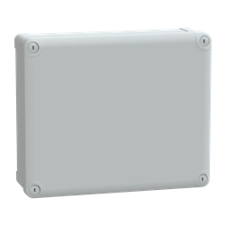 Cassetta a parete ABS 291x241x87 mm con coperchio opaco IP66 IK07 grigio RAL 7035 isolamento classe II certificata