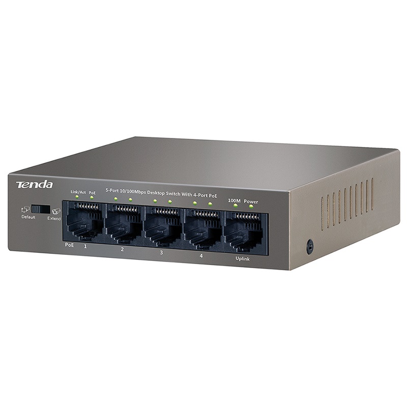 Switch PoE 10/100M 5 porte TEF1105P TEND rete stabile installazione semplificata