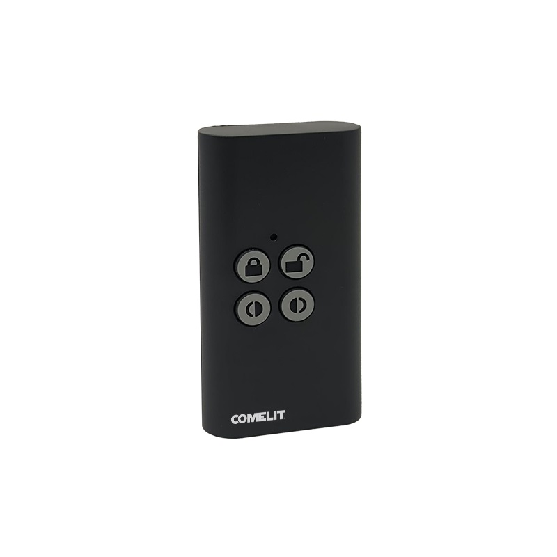 Radiocomando bidirezionale 4 tasti, visualizzazione stato impianto, feedback comandi, blocco tasti