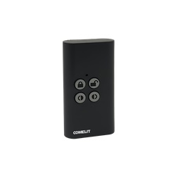 Radiocomando bidirezionale 4 tasti, visualizzazione stato impianto, feedback comandi, blocco tasti