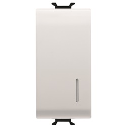 Pulsante elettrico luminoso LED 230V 1 modulo serie civile Chorus bianco lucido