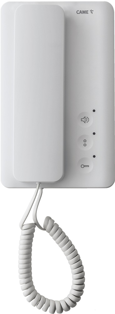 Citofono a cornetta X1 con 3 tasti soft-touch apertura porta, comando programmabile, regolazione suoneria, installazione a parete per sistemi residenziali e commerciali