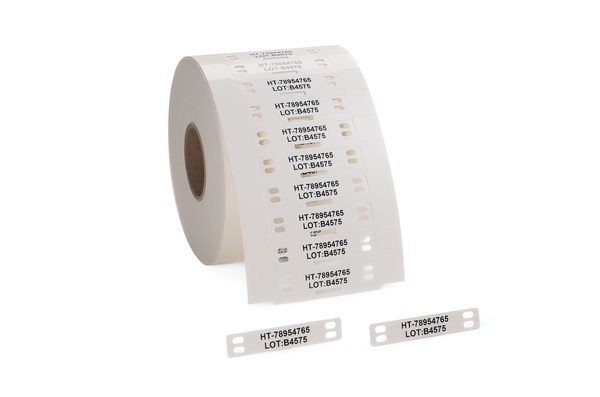 Targhetta poliuretano 20x51mm bianco resistente UV per identificazione cavi grandi dimensioni