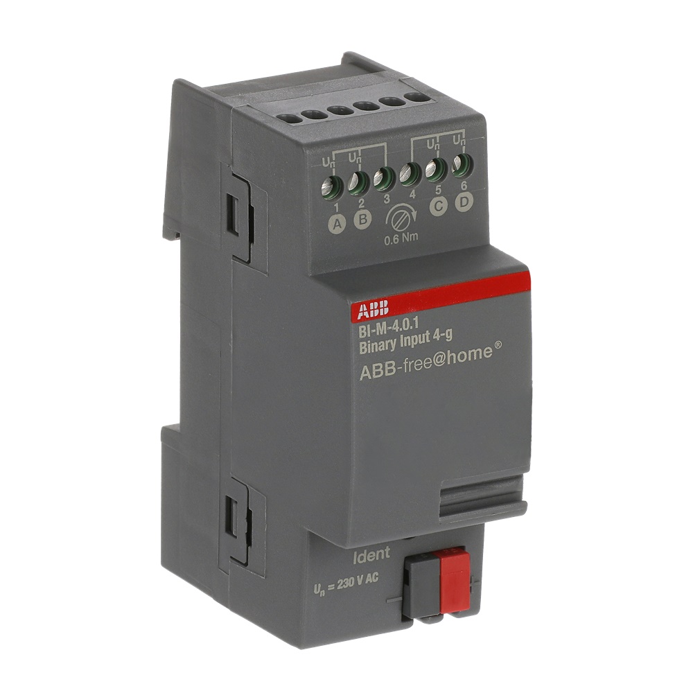 Ingresso binari 4 canali 230V montaggio guida DIN controllo impianti industriali e civili