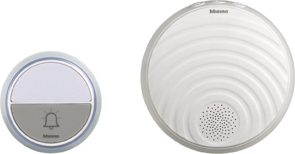 Kit campanello plug in bianco comfort per uso domestico