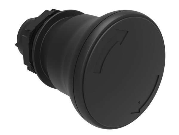 PULSANTE FUNGO 40MM NERO SG.ROTAZIONE