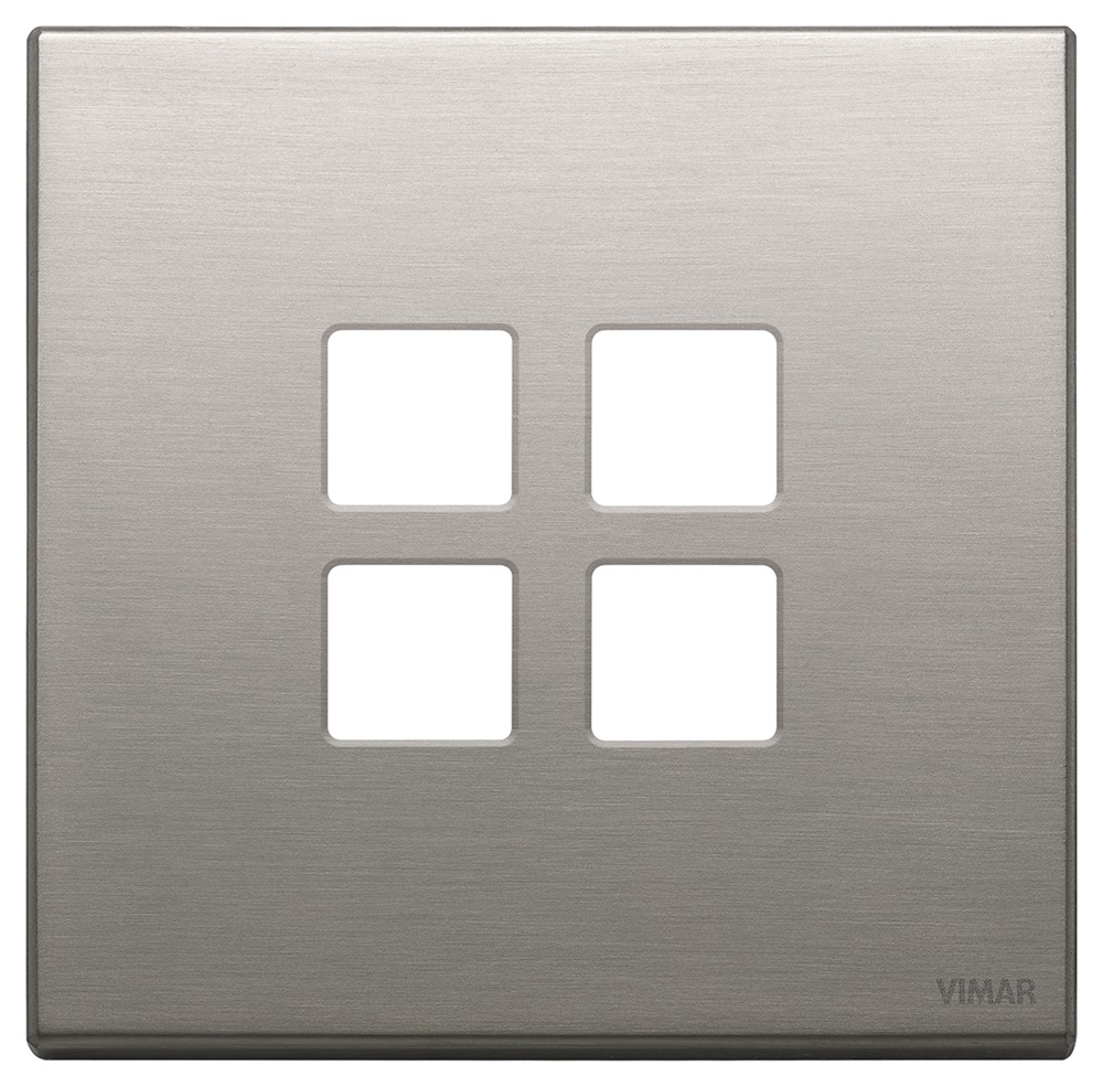PLACCA 2MX4 FLAT NICHEL SPAZZOLATO