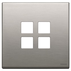 PLACCA 2MX4 FLAT NICHEL SPAZZOLATO