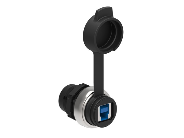 Interfaccia USB 3.0 tipo B/A 22mm plastica cromata serie Platinum comunicazione veloce