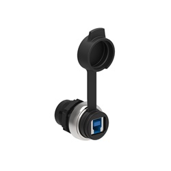 Interfaccia USB 3.0 tipo B/A 22mm plastica cromata serie Platinum comunicazione veloce