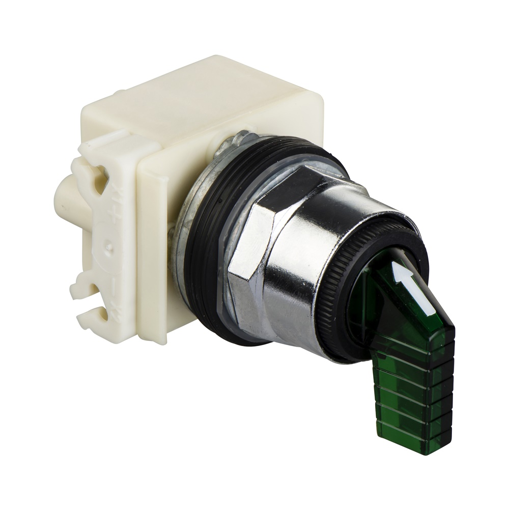 SELETTORE LUMIN.2POS.LED VERDE 24V
