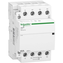 Contattore modulare Acti9 iCT 4NC 40A comando 230-240V AC 3P+N per illuminazione