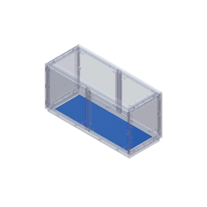 Setto inferiore bachelite 330 mm con membrane passacavi per armadi serie GRAFI 12