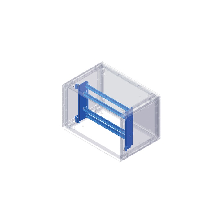 Cestello supporto apparecchiature modulari acciaio altezza vano 1340 mm per quadro elettrico Serie GRAFI 7