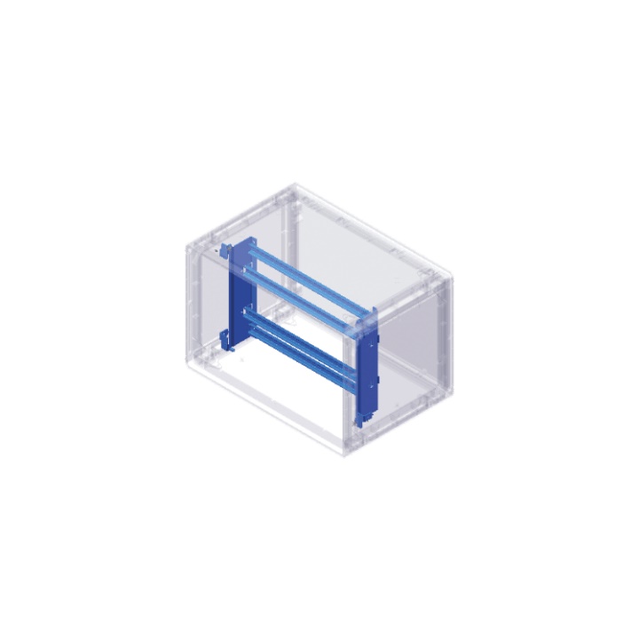 Cestello supporto apparecchiature modulari acciaio altezza vano 1340 mm per quadri elettrici Serie GRAFI 9