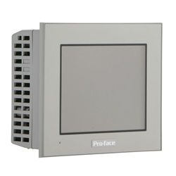 GP-4301T, 5.7 TFT, 65K colori, QVGA (320 x 240), touchscreen resistivo, Ethernet x1, Seriali x2, SD Card I/F, USB 2.0 (Type-A x1, Mini-B x1), DC24V
