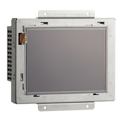5.7 touch panel display, QVGA, Analog-Single, 2xCOM, ETH, USB A & mini-B, SD, 24VDC, Rear Mount