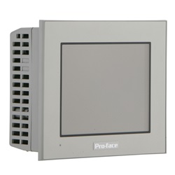 GP-4303T, 5.7 TFT, 65K colori, QVGA (320 x 240), touchscreen resistivo, Ethernet x1, Seriali x2, SD Card I/F, USB 2.0 (Type-A x1, Mini-B x1), DC24V