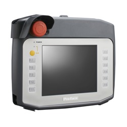 Handy panel 5.7 TFT, 65K colori, 640 x 480 pixels (VGA), Ethernet I/F, USB Type A & mini-B, SD card I/F, DC24V, Fungo demergenza rosso + chiave