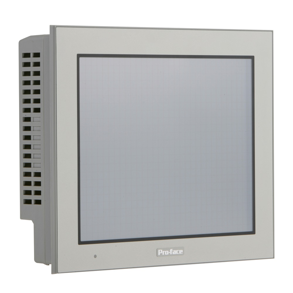 GP-4503T, 10.4 TFT, 65K colori, VGA (640 x 480), touchscreen resistivo, Ethernet x1, Seriali x2, SD Card I/F, USB 2.0 (Type-A x1, Mini-B x1), DC24V