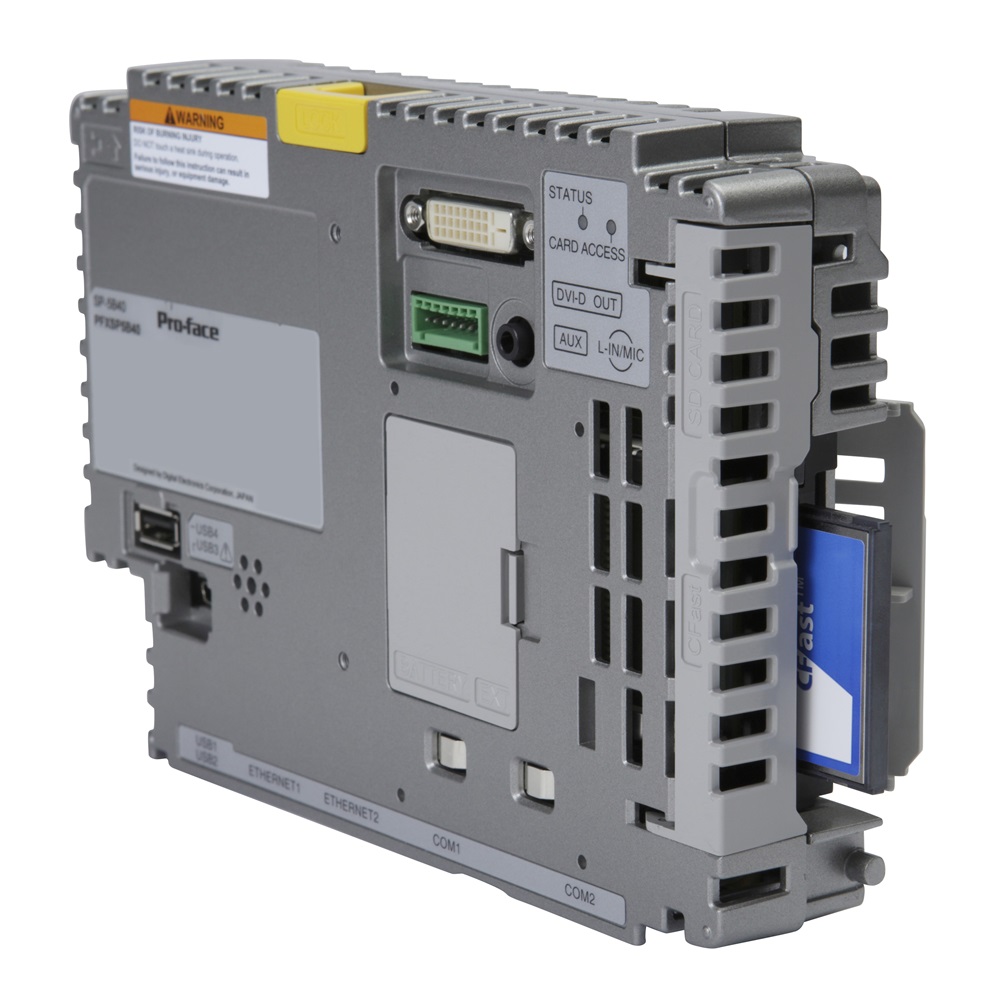 Open Box, Proface SP5000, WES7 32bit, 2x Ethernet, 2x RS-232C/422/485, 2x USB Type-A, 1x USB mini-B, 2x slot SD Card (System, Storage)