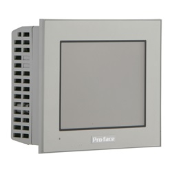 GP-4301TW, 5.7 TFT, 65K colori, QVGA (320 x 240), touchscreen resistivo, Ethernet x1, Seriali x2, USB 2.0 (Type-A x1, Mini-B x1), DC24V