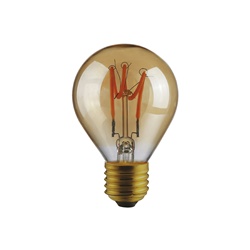 Lampadina LED E27 4W dimmerabile finitura oro 360° luce calda ambienti residenziali e commerciali