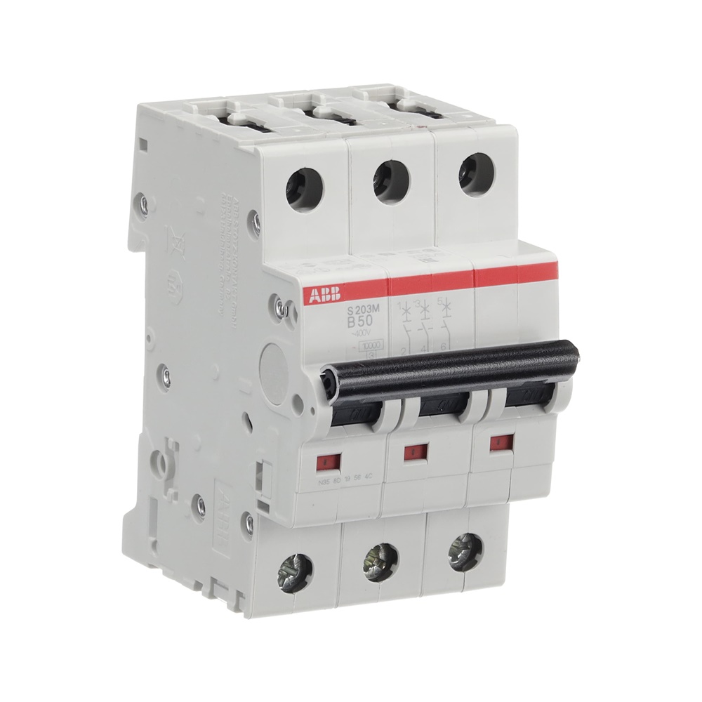 Interruttore Automatico Miniatura S200M 3P 50A B 10kA Uso Residenziale e Industriale