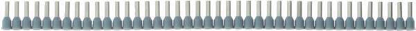 Capicorda grigio 2,5 mm² in rame stagnato con guaina polipropilene, striscia 40 terminali, per cablaggio elettrico fino 105 °C, compatibile pinza BIZ 700 058