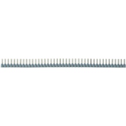 Capicorda grigio 2,5 mm² in rame stagnato con guaina polipropilene, striscia 40 terminali, per cablaggio elettrico fino 105 °C, compatibile pinza BIZ 700 058