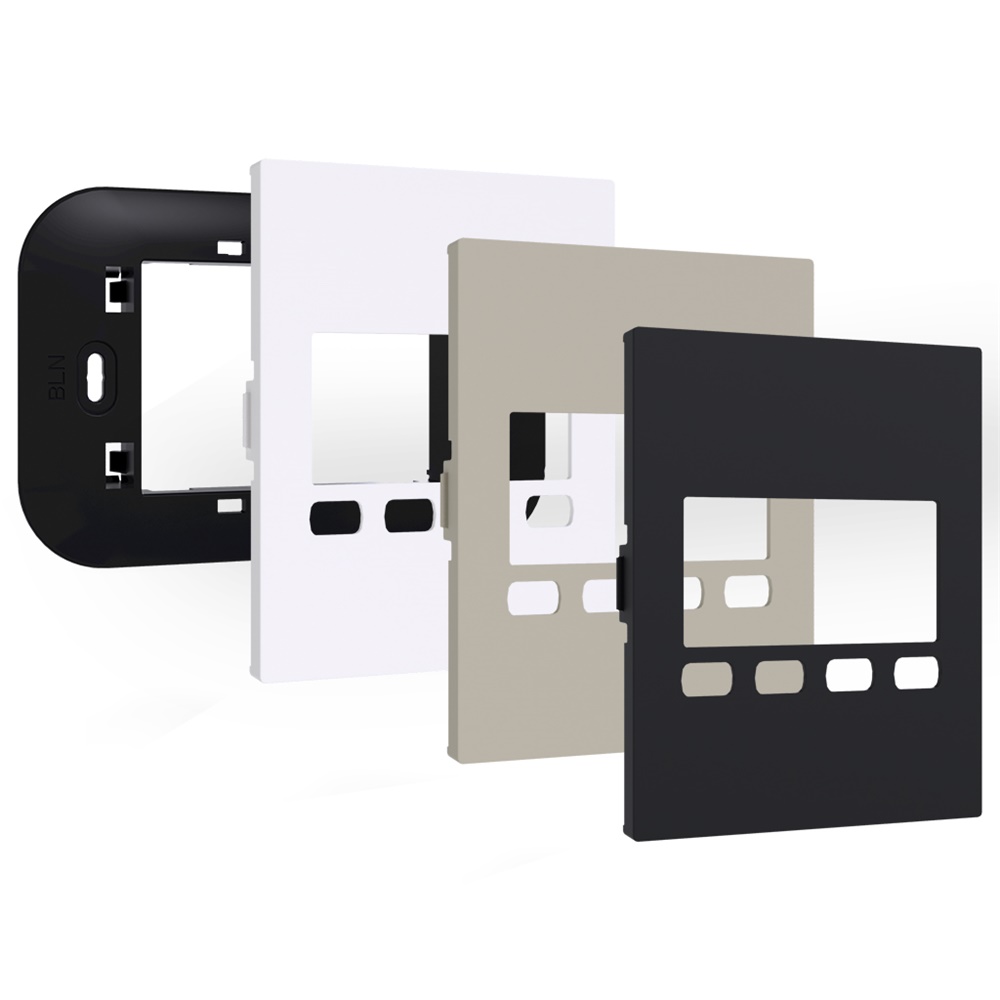 Kit montaggio cronotermostato Dafne Living Now bianco nero sabbia per impianti elettrici
