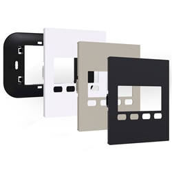 Kit montaggio cronotermostato Dafne Living Now bianco nero sabbia per impianti elettrici