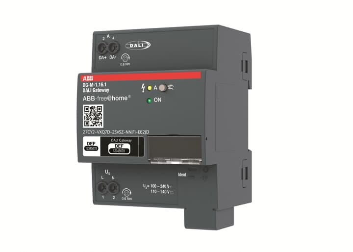 DALI Gateway DG-M-1.16.1 MDRC controllo illuminazione digitale integrazione ABB-free@home residenziale commerciale