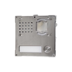 Serie Vandalcom - Modulo 1 pulsante predisposto per unità audio/video, acciaio inox 316 2,5mm