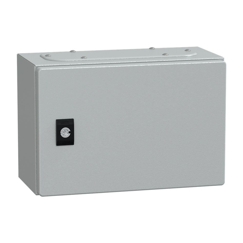 Cassetta acciaio montaggio parete 200x300x150 mm porta piena IP66 IK08 grigio RAL 7035