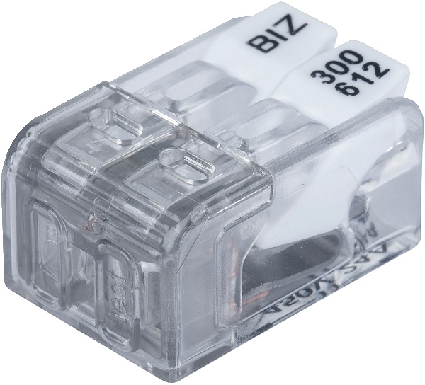 Morsetto a molla BizWing mini 2.5 2 ingressi cavi 0,2-2,5 mm² impianti compatti