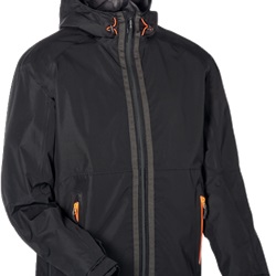 Giacca impermeabile Brussel XXL poliestere anti-vento traspirante cappuccio regolabile tasche con cerniere idrorepellenti