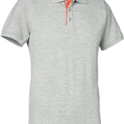 Polo Oxford grigio chiné, taglia S