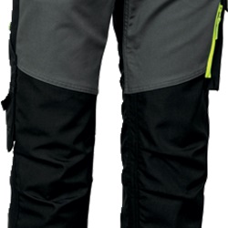 Pantaloni da lavoro Aker resistenti senza tasche ingombranti per installatori elettrici nero/grigio