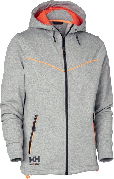 Felpa con cappuccio Evolution grigio chiné taglia XXL mesh 3D tasche con cerniera vita regolabile