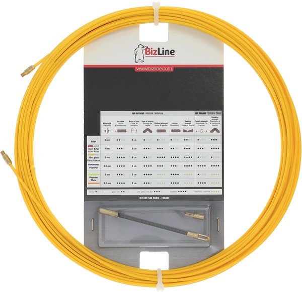 Sonda fibra vetro 25 m diametro 3 mm inserti intercambiabili per installazioni elettriche professionali passaggio cavi guaine canali condotti lunghi dritti