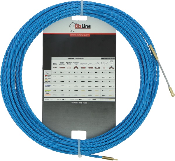 Sonda in poliestere intrecciato 50 m Ø 4,5 mm con inserti intercambiabili per passaggio cavi tubi 40-80 mm