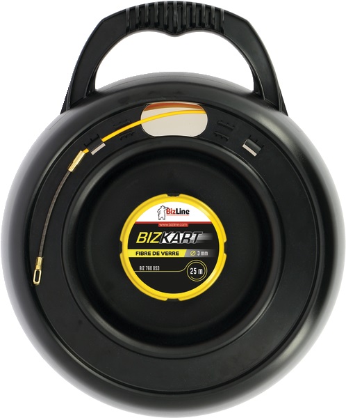 Sonda fibra vetro 25 m Ø 3 mm con inserti intercambiabili per passaggio cavi in guaine e condotti lunghi e dritti