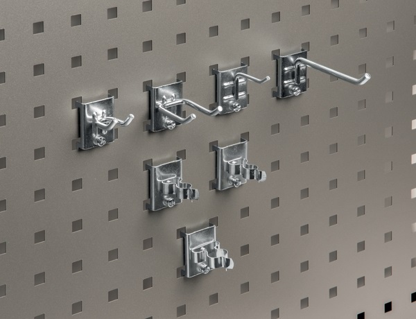 Kit 25 ganci porta-utensili per pannelli forati veicoli commerciali organizzazione efficiente