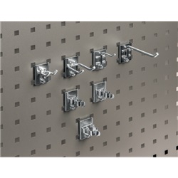 Kit 25 ganci porta-utensili per pannelli forati veicoli commerciali organizzazione efficiente